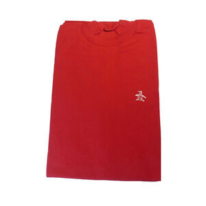 NOS Munsingwear Penguin 60s Red High Neck T-Shirt Sz M Grand Slam 50/50 Vtg